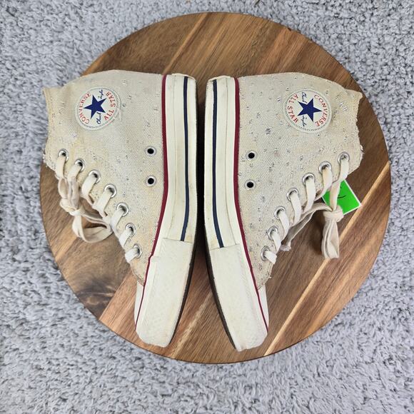 Converse CTAS All Star Lux Hi Beige Perforated Y2K Hidden Wedge Sneaker Womens 6 - Picture 8 of 13